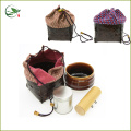 Soem-bequemer Speicher-Bambusreise-Beutel Matcha-Tee-Ausrüstungs-Satz-Reise-Handtasche